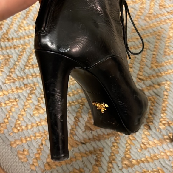 Black Prada High Heeled Booties - Picture 7 of 13